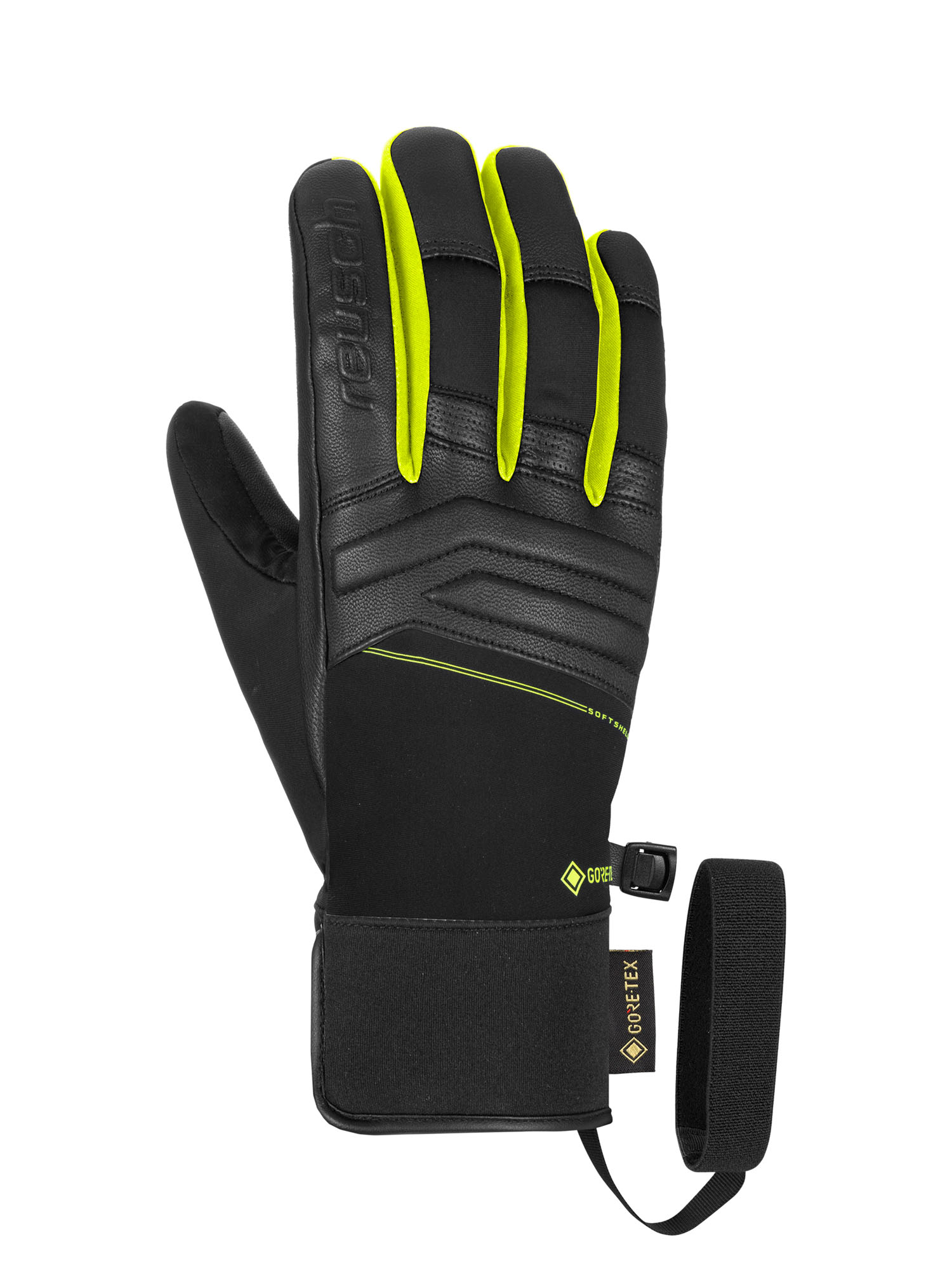 Перчатки мужские Reusch Jupiter Gore-Tex желтые; черные, р. 8.5