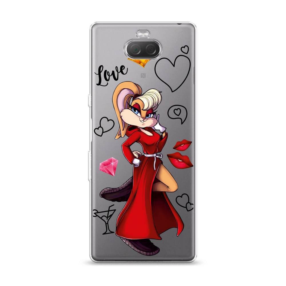 

Чехол на Sony Xperia XA3 "Rich Lola Bunny", Красный;бежевый;оранжевый, 53750-6