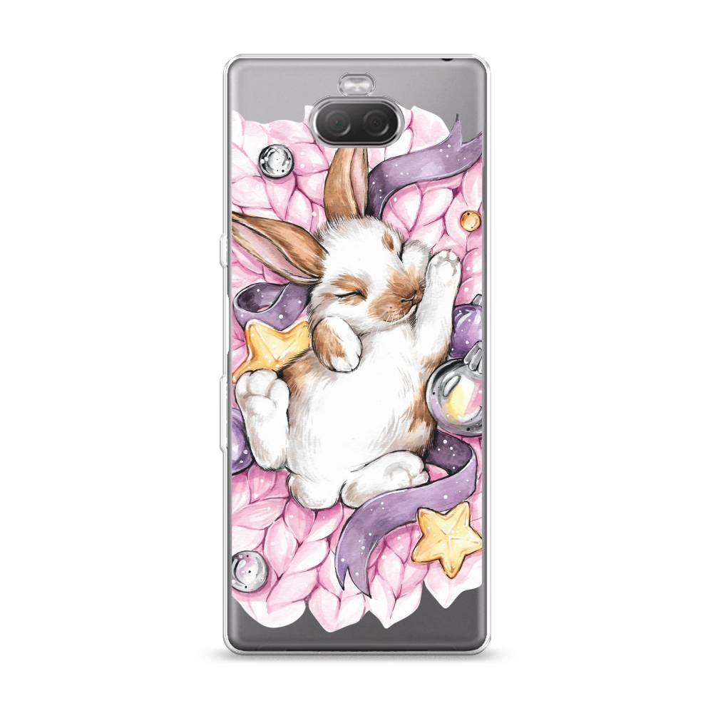

Чехол на Sony Xperia XA3"Кролик спит", Розовый;белый, 53750-5