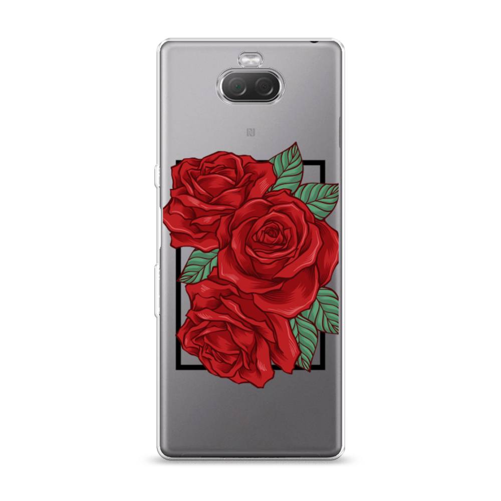 

Чехол на Sony Xperia XA3 "Три алые розы", Красный, 53750-2