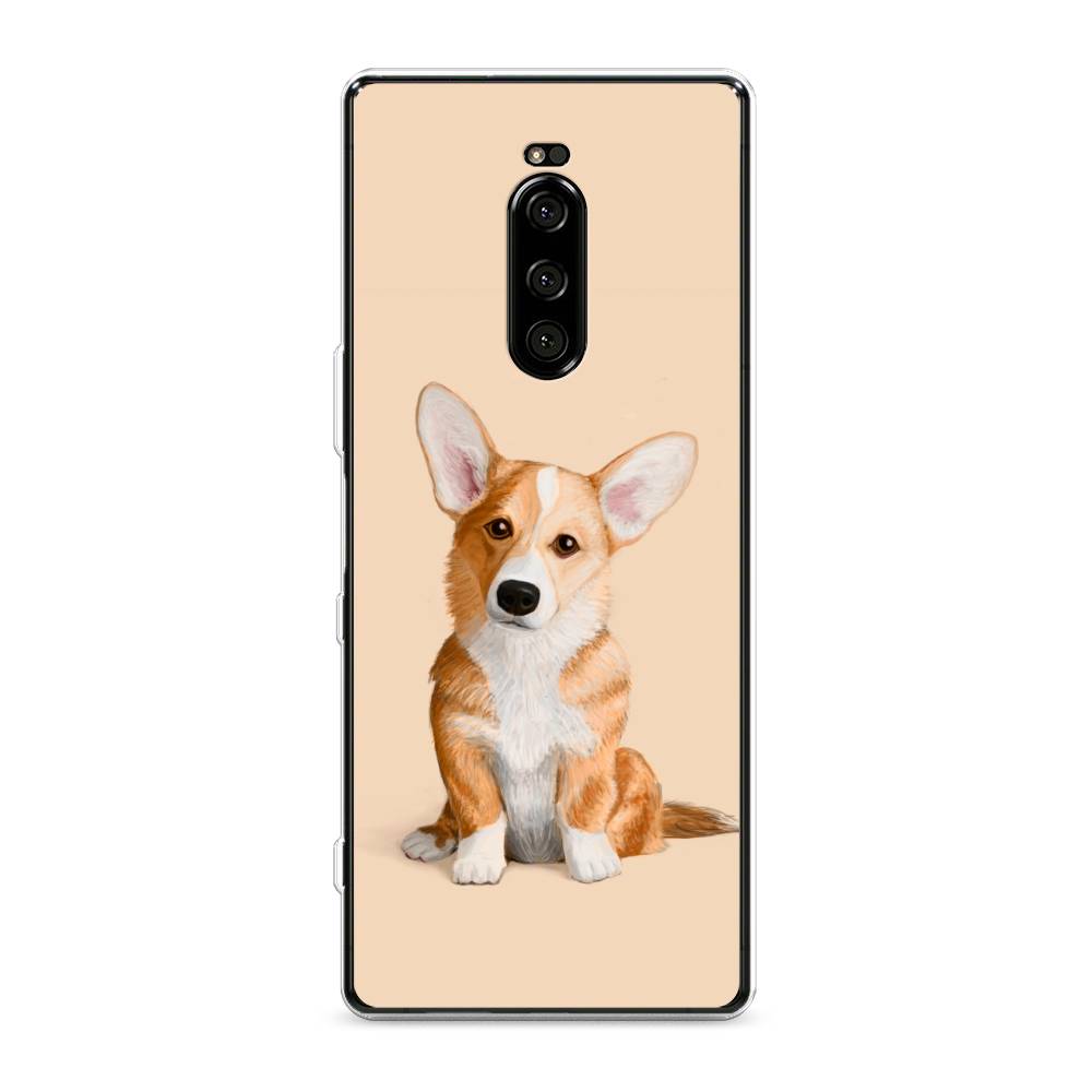 

Чехол на Sony Xperia XZ4 "Грустный Корги", Коричневый;бежевый, 53850-1