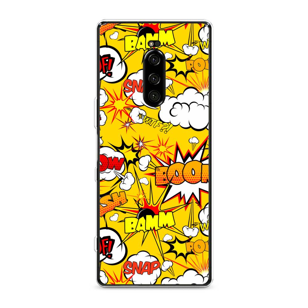 

Чехол на Sony Xperia XZ4"Поп Арт эффекты", Желтый;белый;оранжевый, 53850-6