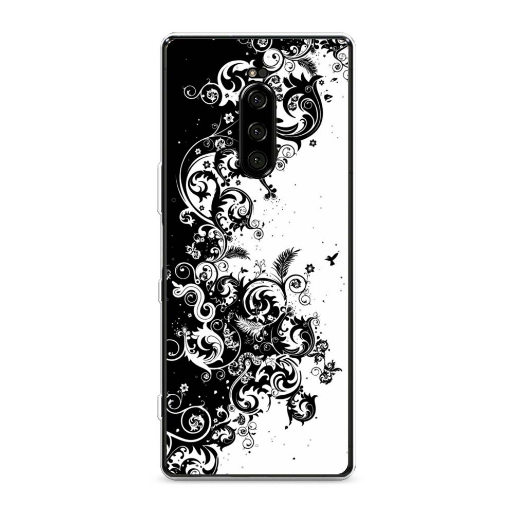 

Чехол на Sony Xperia XZ4 "Черно белый узор", Белый;черный;серый, 53850-3