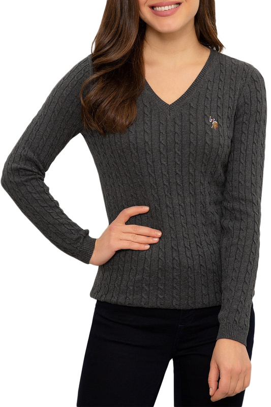 

Пуловер женский U.S. POLO Assn. серый, G082SZ0TK0TK03-BSK20