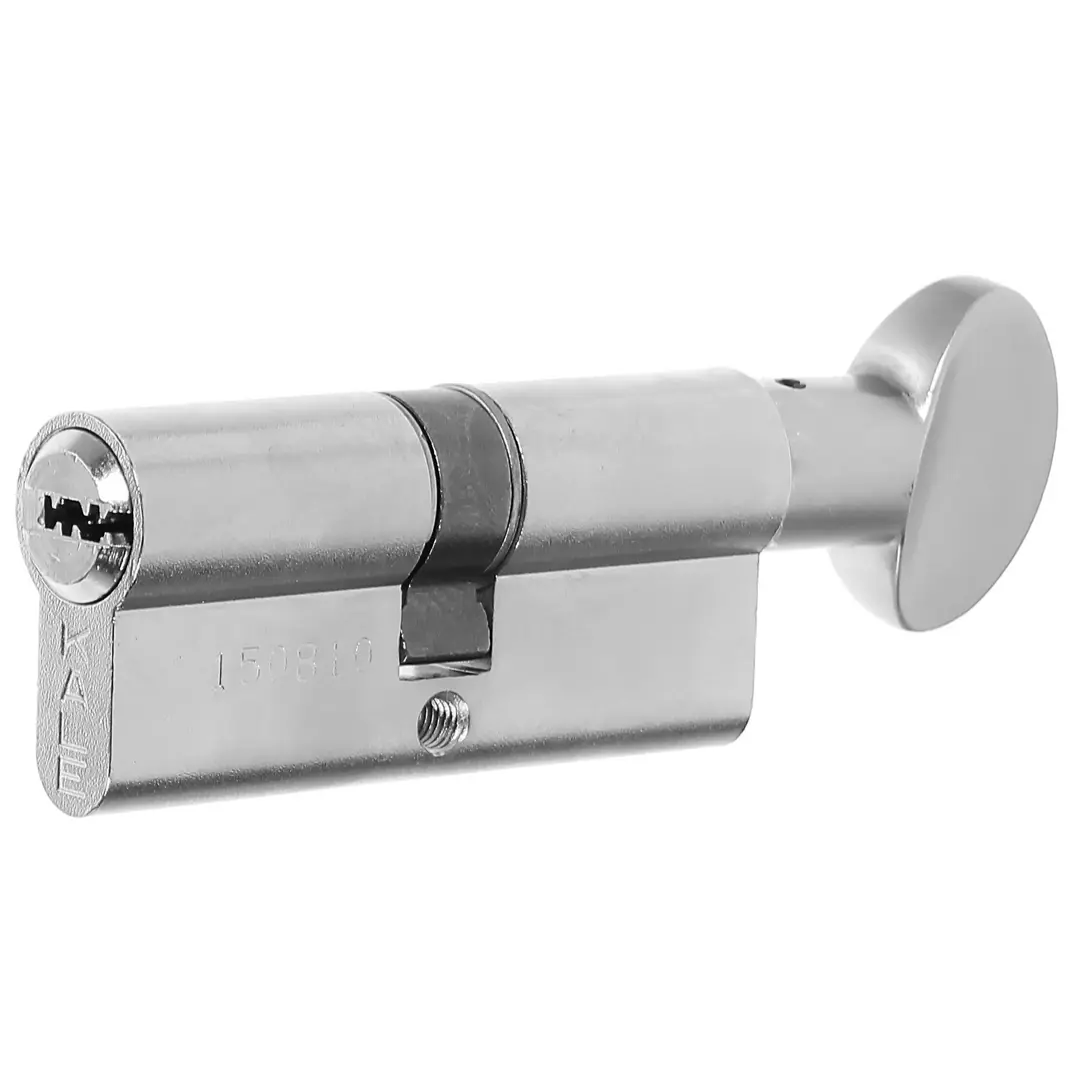 

Цилиндр ключ/вертушка 35х35 никель,164 SM/70, Серебристый