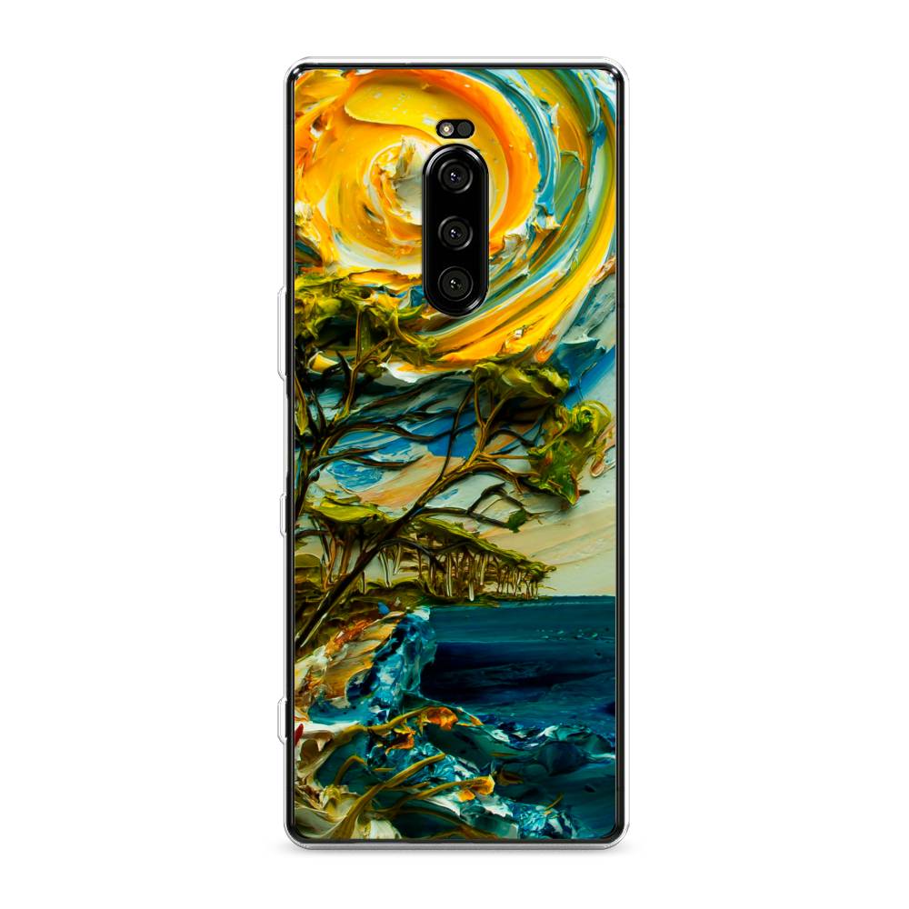 

Чехол на Sony Xperia XZ4 "Солнце живопись", Желтый;синий, 53850-4