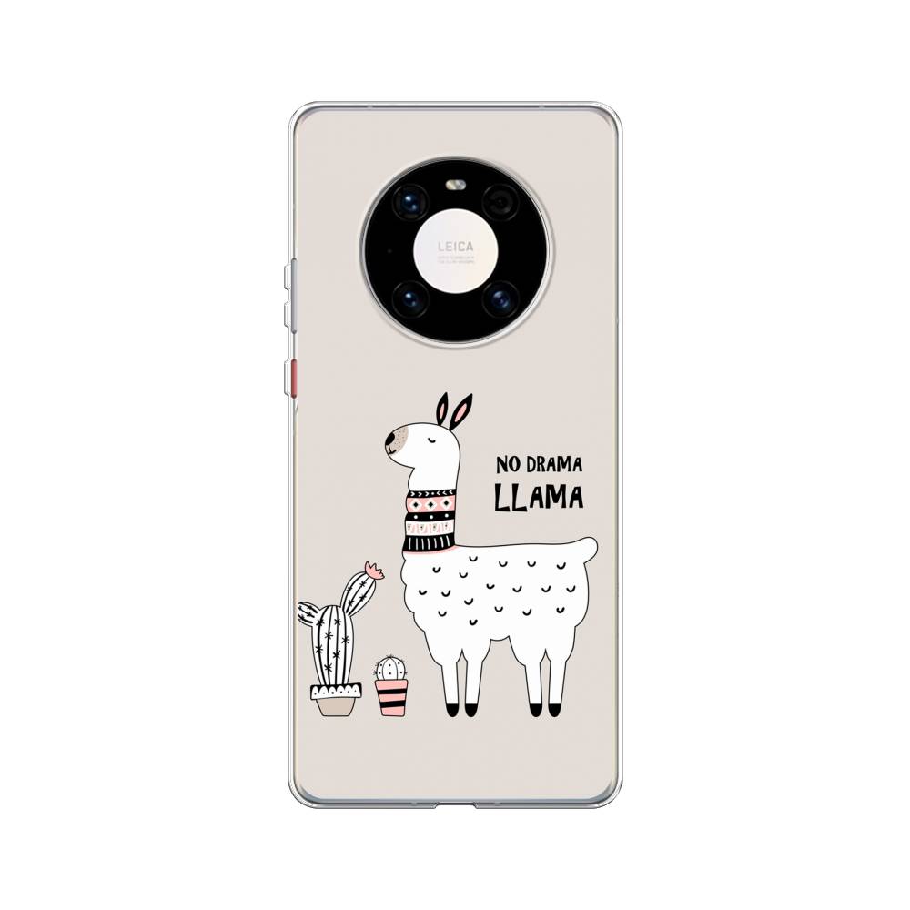 

Чехол Awog на Huawei Mate 40 Pro "No drama LLama", Бежевый;серый;белый, 6104450-2