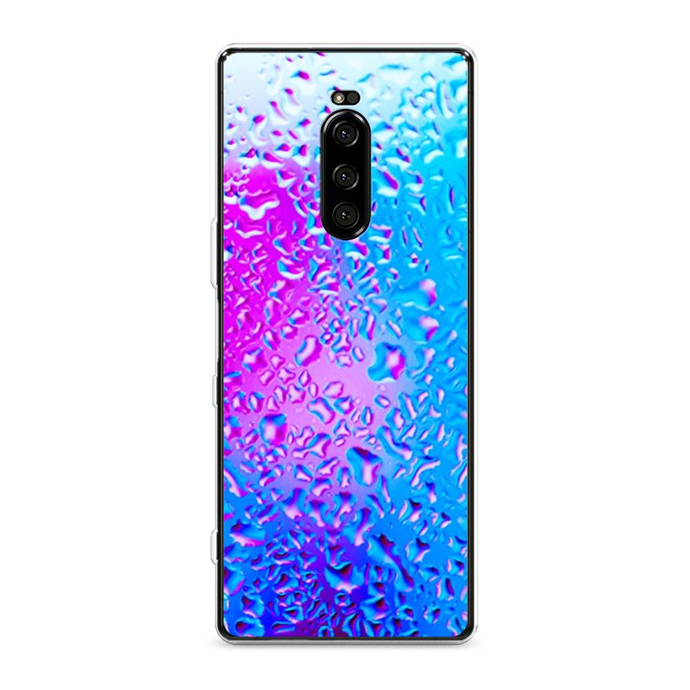 

Чехол на Sony Xperia XZ4 "Капли на стекле", Голубой;розовый, 53850-3