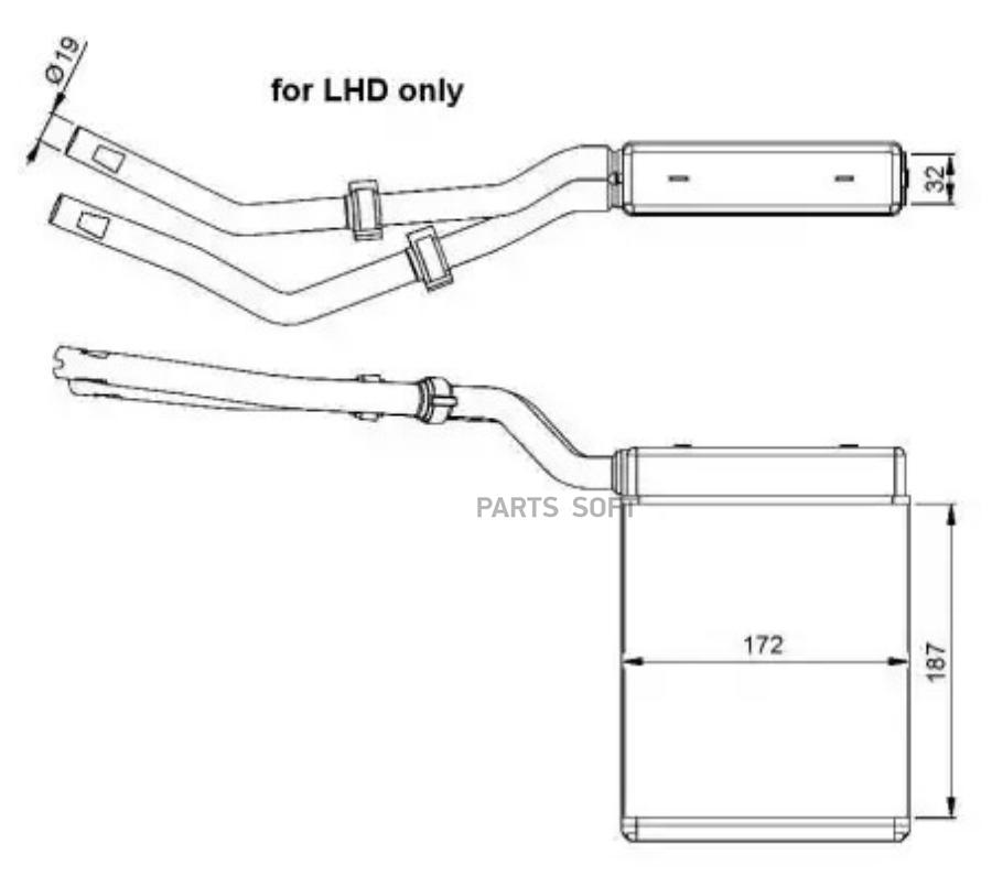 

Радиатор отопителя Nrf 54303