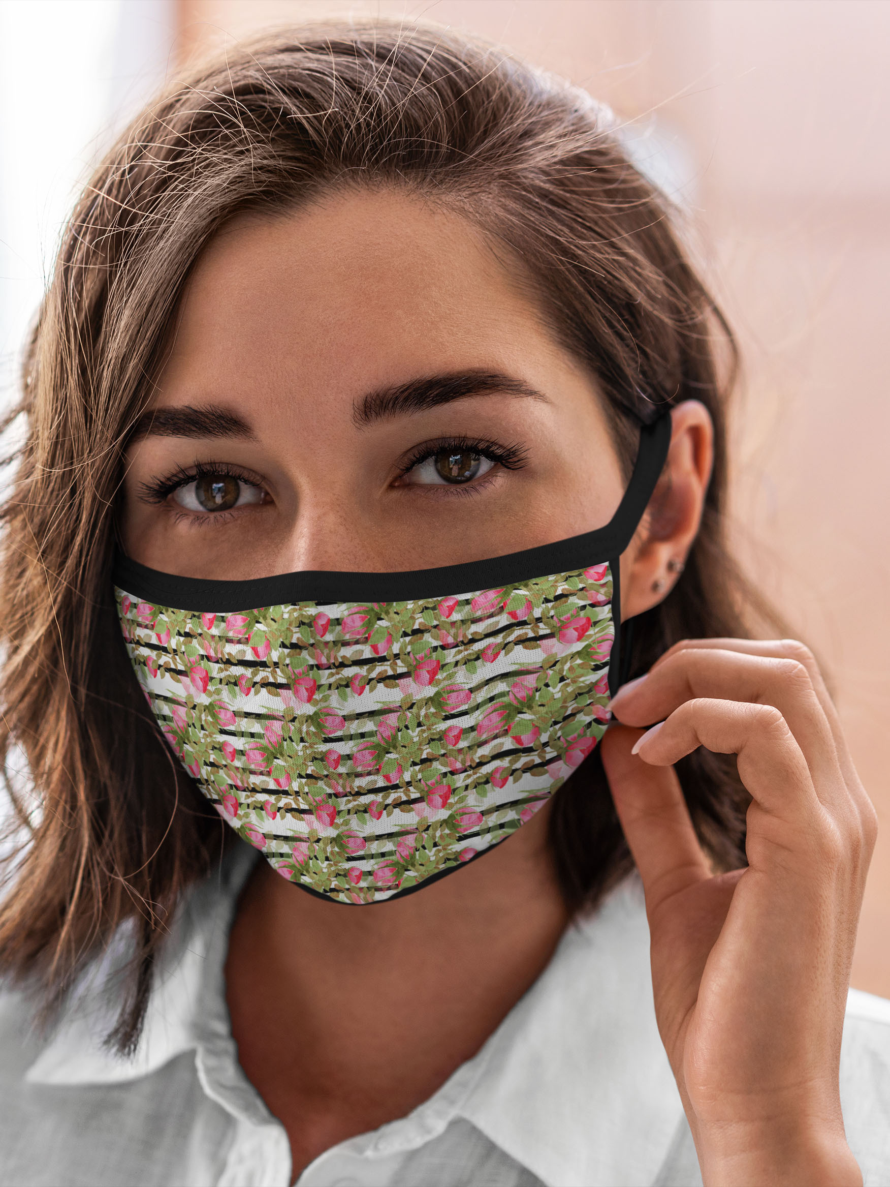 

Многоразовая маска унисекс Burnettie Узоры Акварельные Розы На Полосатом, Разноцветный, Узоры Акварельные Розы На Полосатом