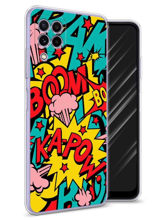 

Чехол Awog на Samsung Galaxy M22 / Самсунг M22 "Постер pop art", Голубой;желтый;красный, 2103450-9