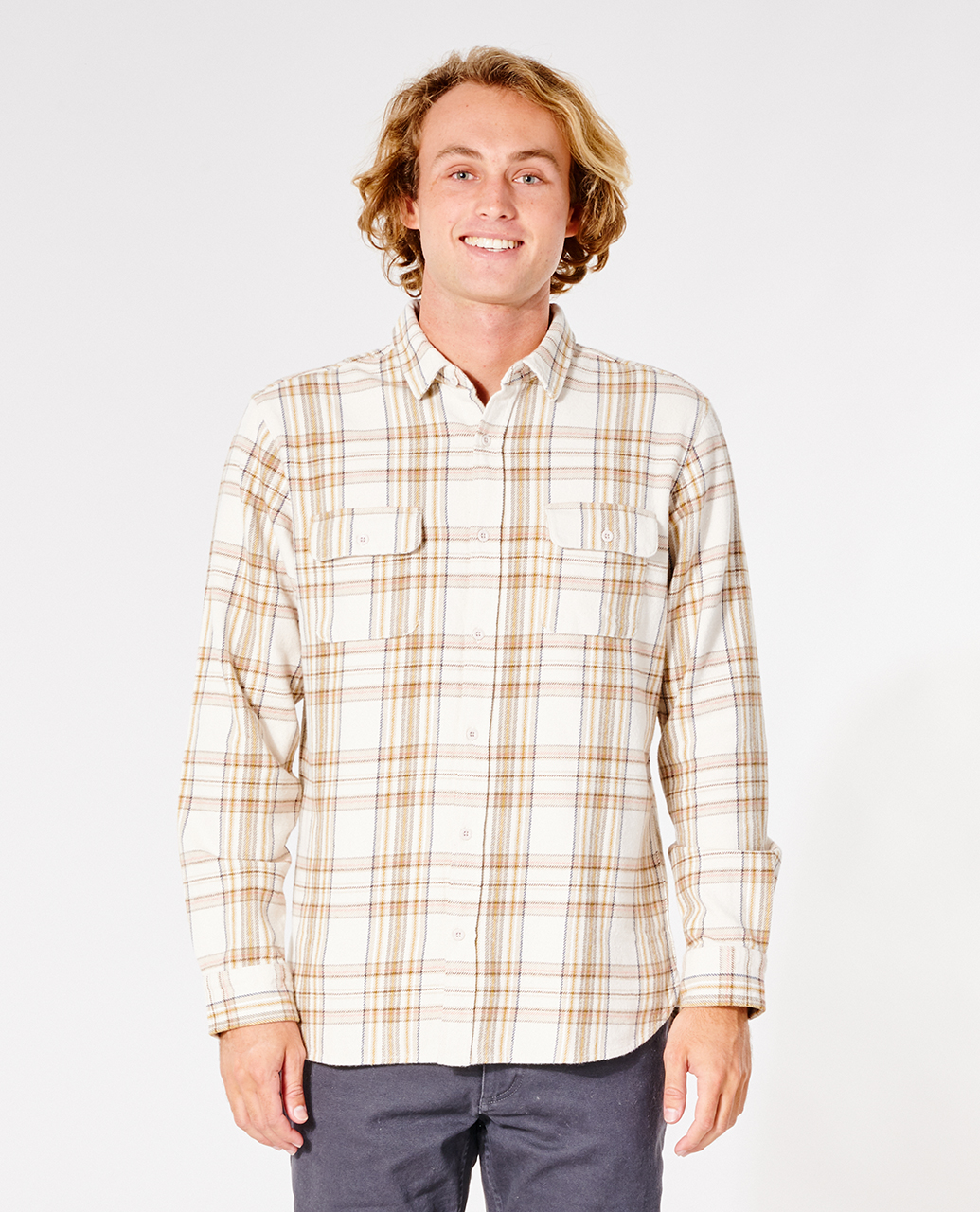 

Рубашка мужская Rip Curl GRIFFIN FLANNEL SHIRT белая L, GRIFFIN FLANNEL SHIRT