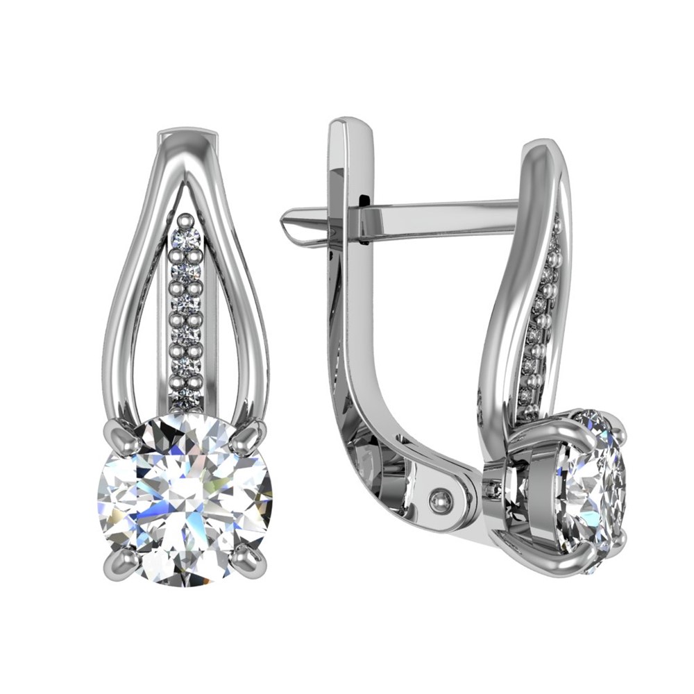 

Серьги из серебра ПРИВОЛЖСКИЙ ЮВЕЛИР 301661-FA11, фианит, 301661-FA11