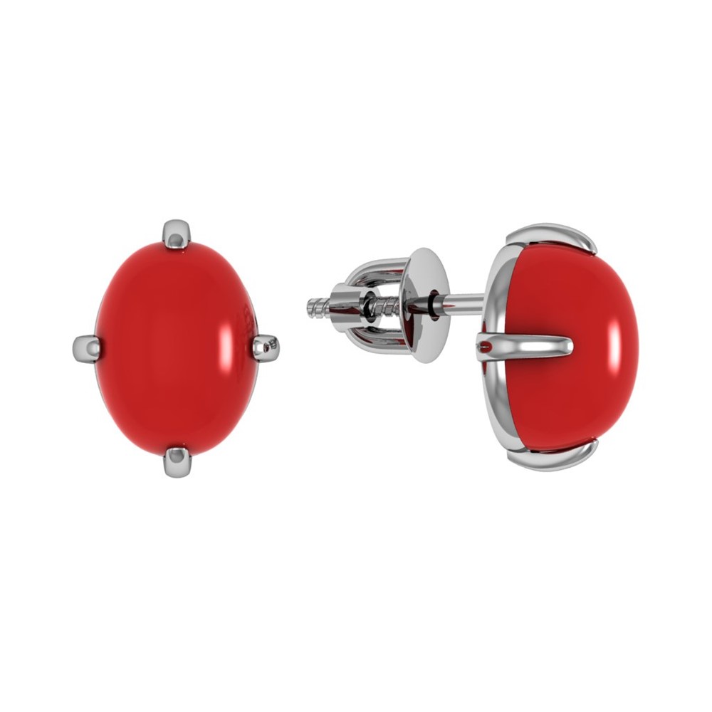 

Серьги из серебра ПРИВОЛЖСКИЙ ЮВЕЛИР 301715-KR26, коралл, 301715-KR26
