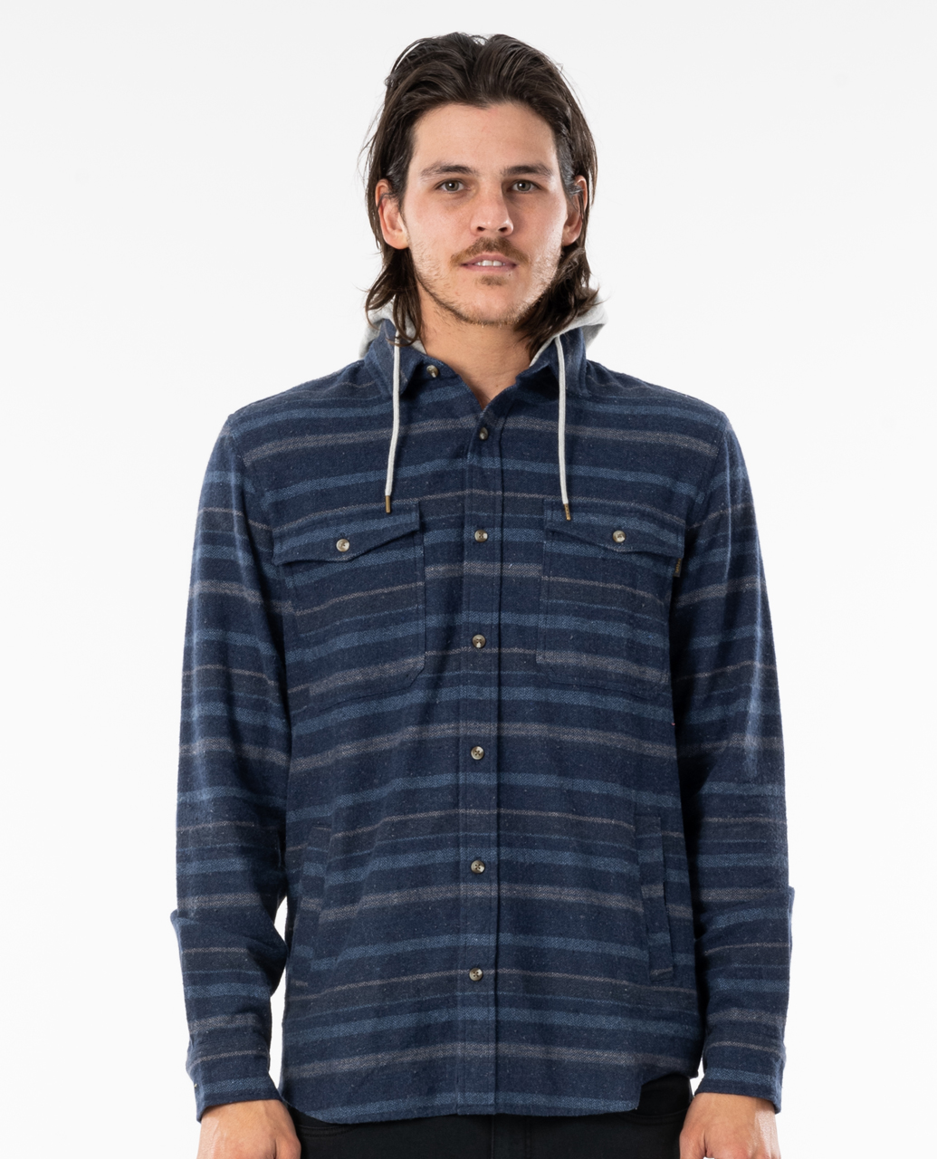 

Рубашка мужская Rip Curl RANCHERO FLANNEL SHIRT синяя L, RANCHERO FLANNEL SHIRT