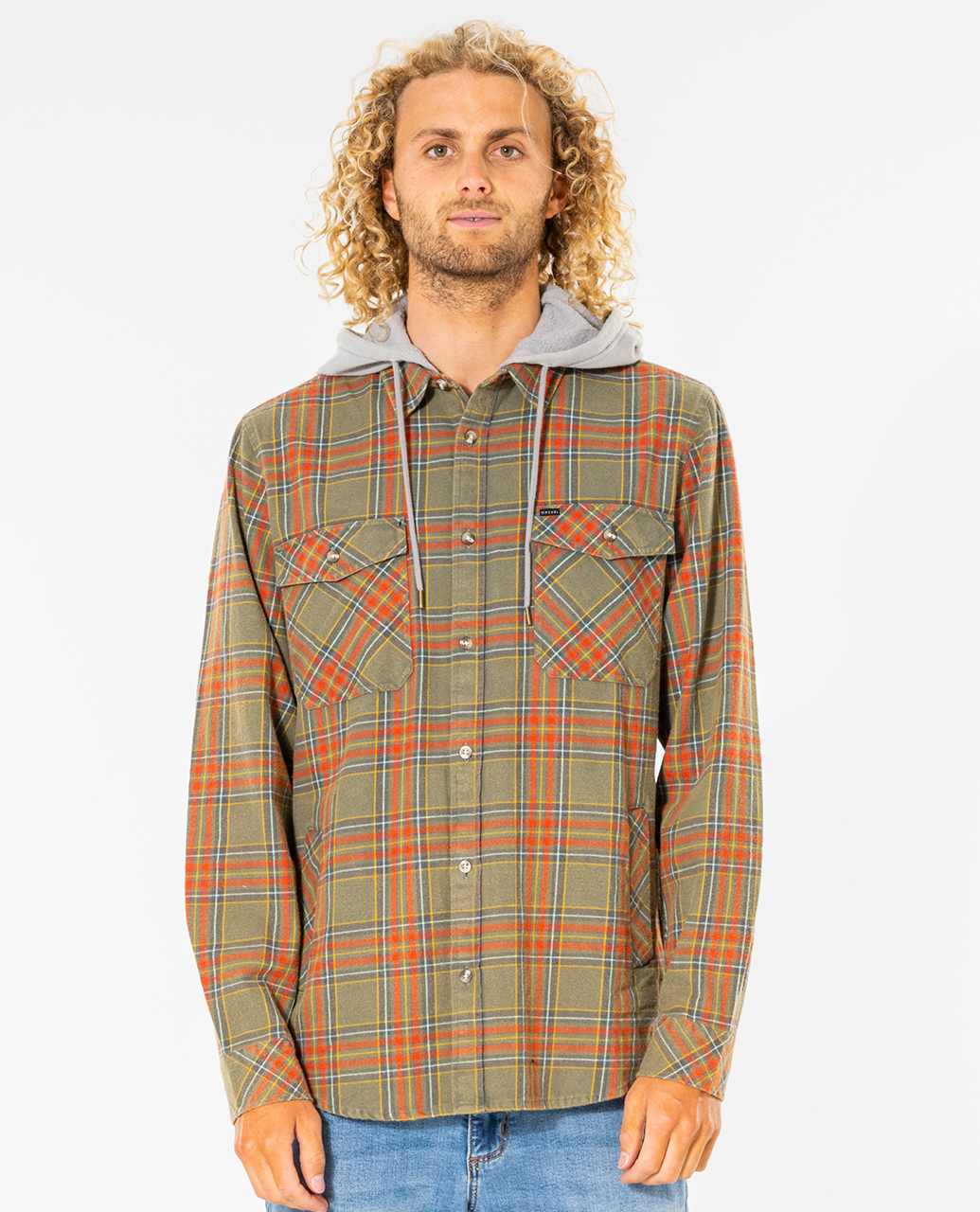 

Рубашка мужская Rip Curl RANCHERO FLANNEL SHIRT зеленая XL, RANCHERO FLANNEL SHIRT