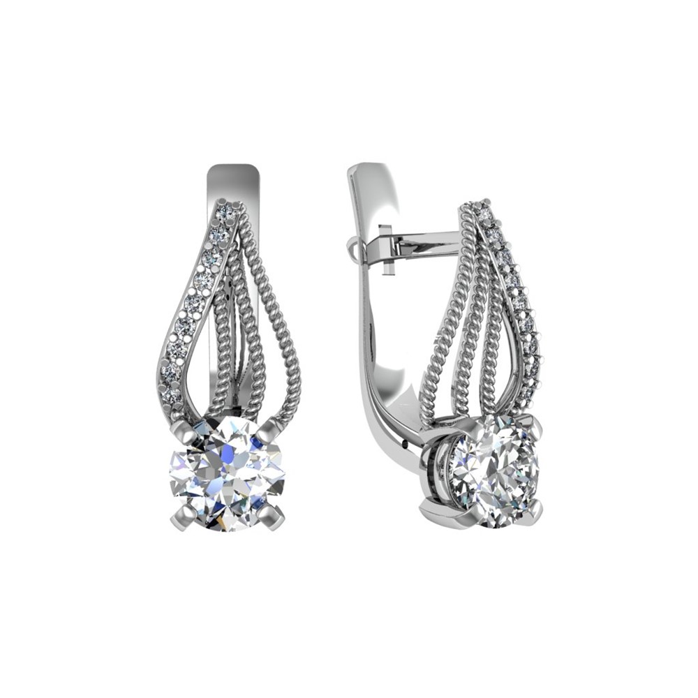 

Серьги из серебра ПРИВОЛЖСКИЙ ЮВЕЛИР 301736-FA11, фианит, 301736-FA11