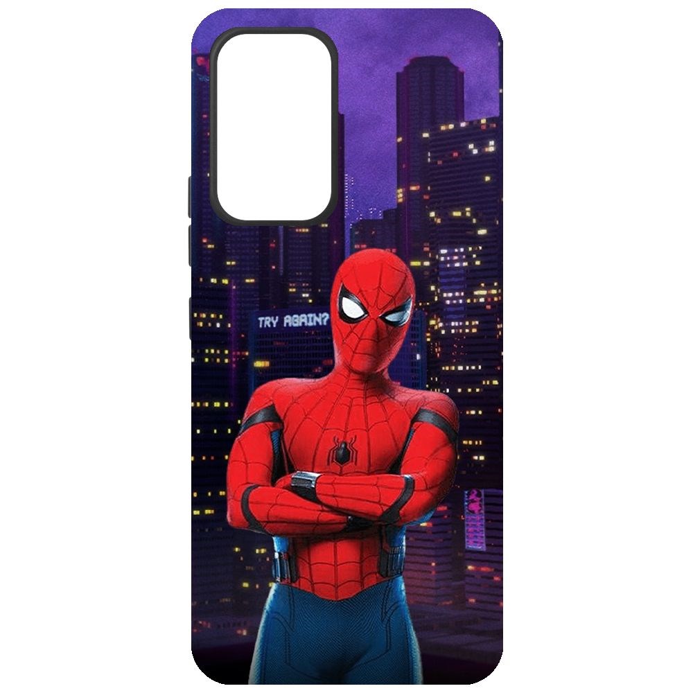 

Чехол-накладка Soft Case Человек-Паук. На крыше для Samsung Galaxy A53 5G (A536), Черный
