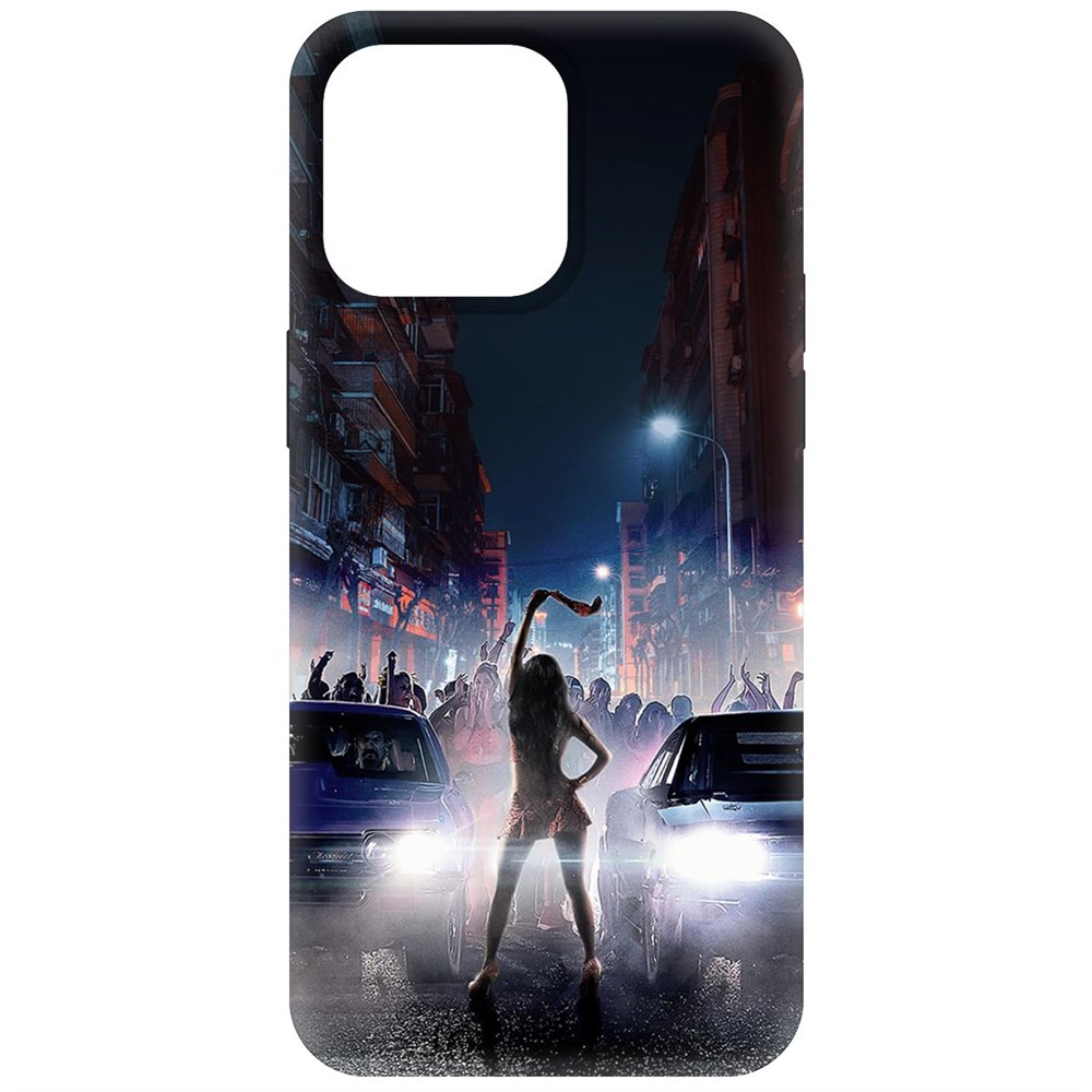 

Чехол-накладка Krutoff Soft Case Форсаж. Стритрейсинг для iPhone 15 Pro Max черный