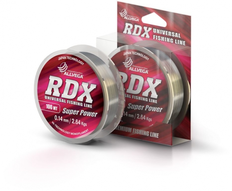 

Леска монофильная Allvega "Rdx" 0.40мм (100м) (13,58кг) (прозрачная), Прозрачный, Rdx