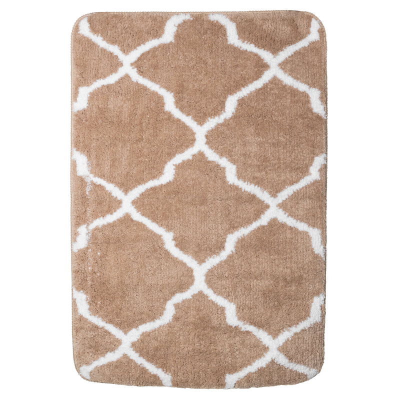 Коврик для ванной комнаты и туалета Swed house Norre бежевый 60х90 см. _ 60