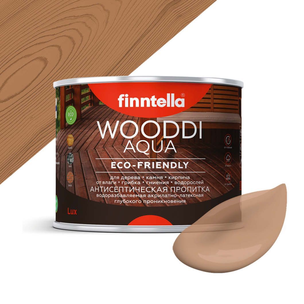 

Антисептическая пропитка для дерева на водной основе FINNTELLA WOODDI AQUA для внутренних, Зеленый, WOODDI AQUA цвет