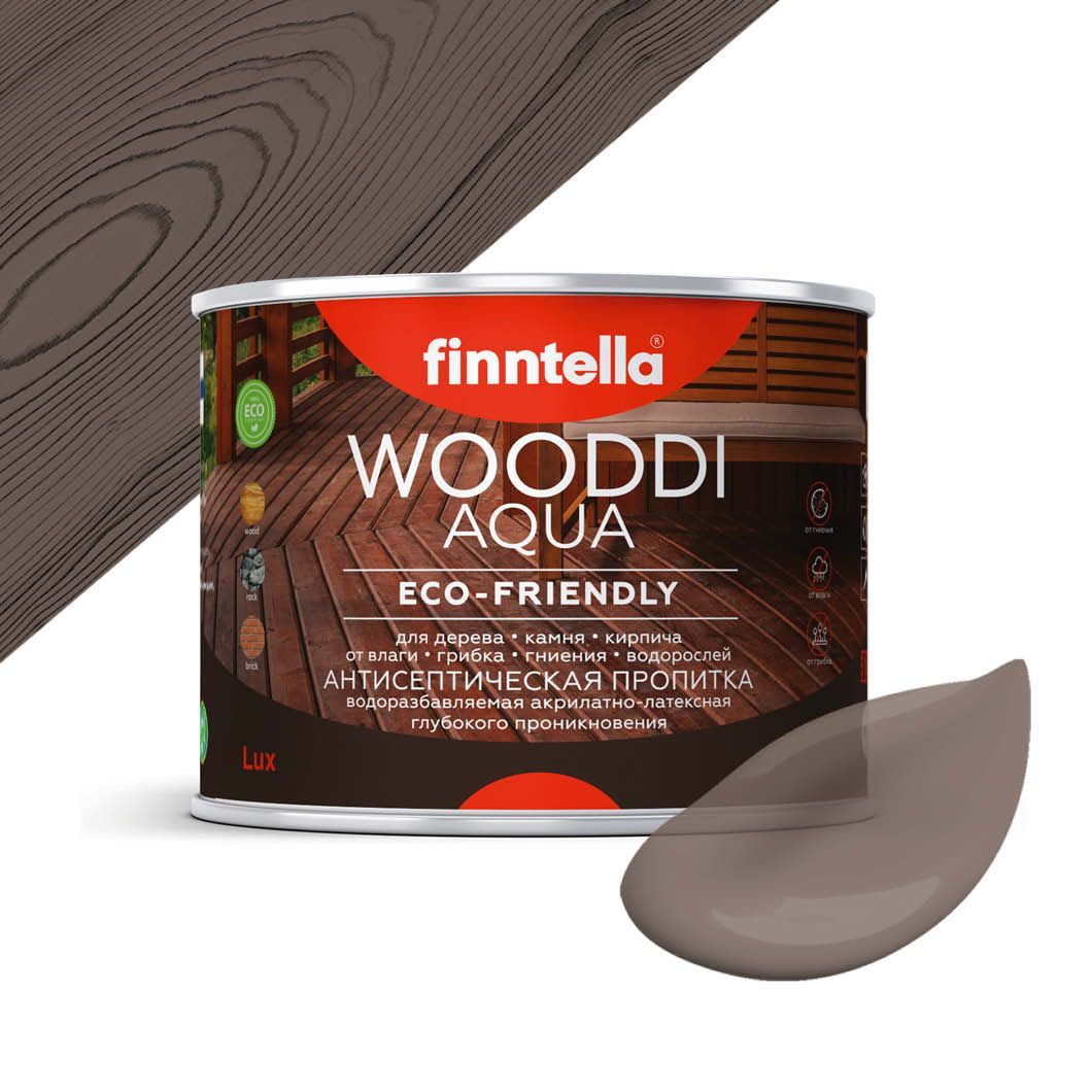 

Антисептическая пропитка для дерева на водной основе FINNTELLA WOODDI AQUA для внутренних, Бежевый, WOODDI AQUA цвет
