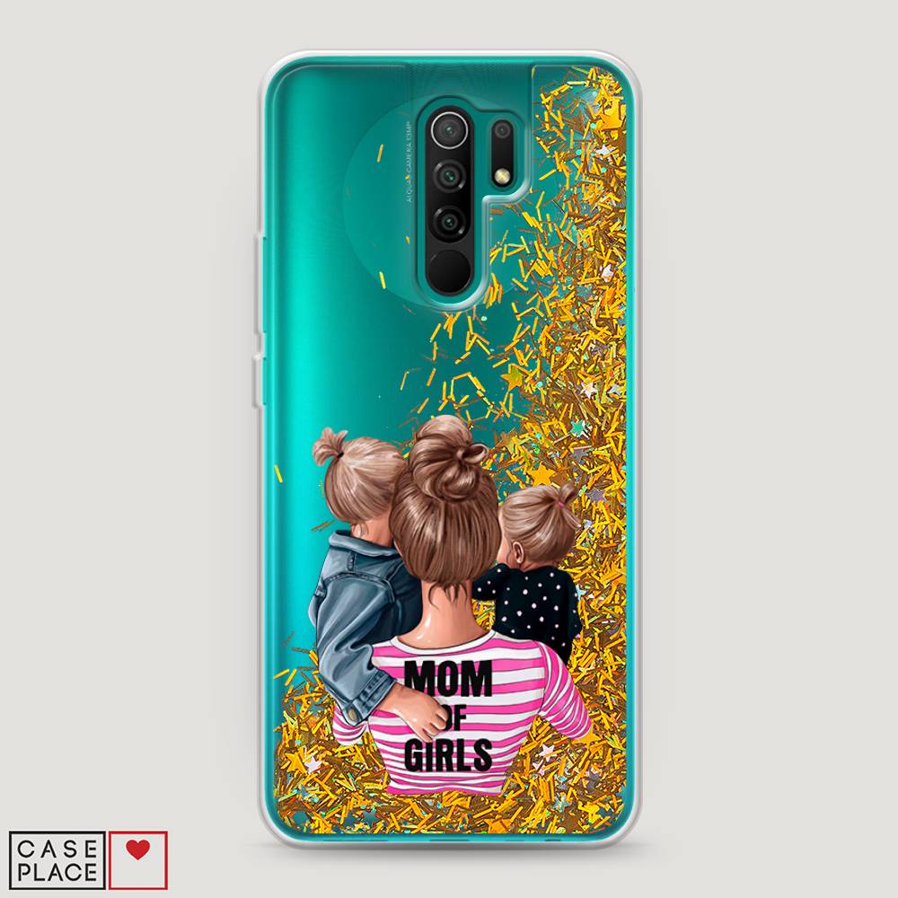 

Жидкий чехол с блестками "Mom of Girls" на Xiaomi Redmi 9, 38390-1