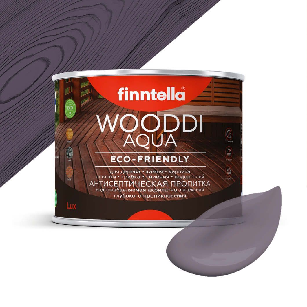 

Антисептическая пропитка для дерева на водной основе FINNTELLA WOODDI AQUA для внутренних, Фиолетовый, WOODDI AQUA цвет