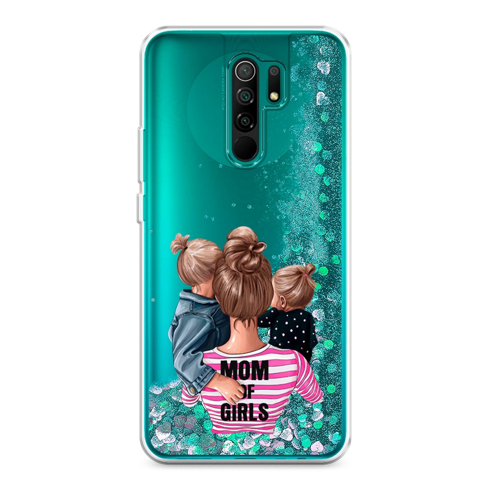 

Жидкий чехол с блестками "Mom of Girls" на Xiaomi Redmi 9, 38395-1