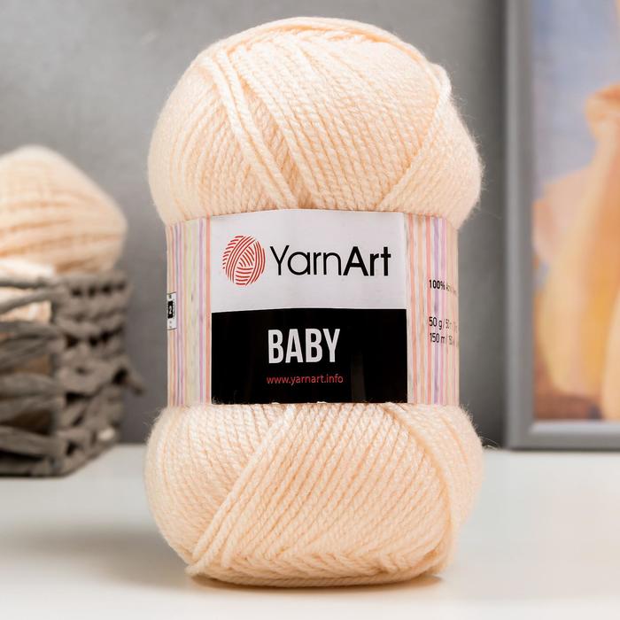 

Пряжа "Baby" 100% акрил 150м/50гр (854 телесный), Бежевый