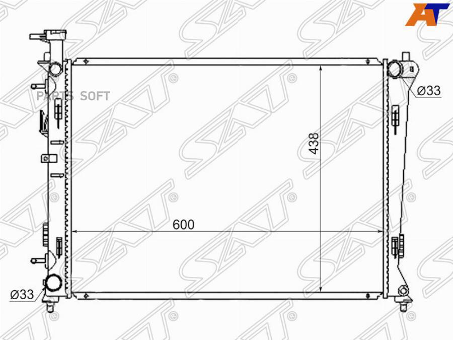 SAT Радиатор KIA CERATO/FORTE 09-