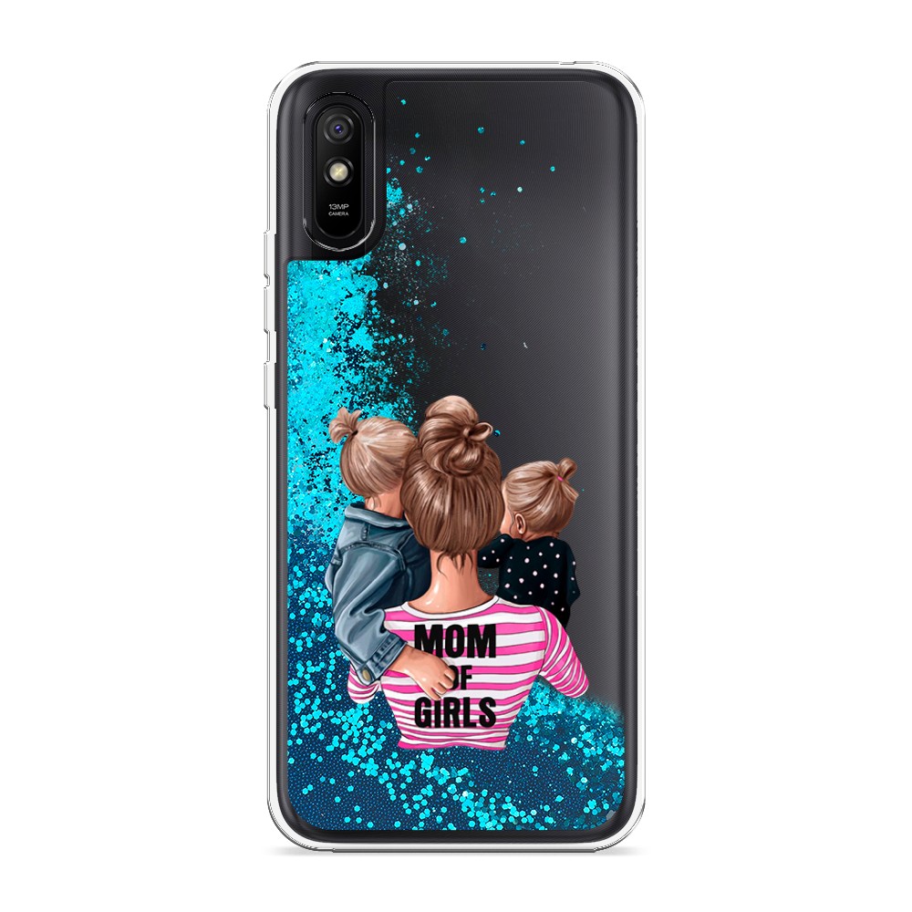 

Жидкий чехол с блестками "Mom of Girls" на Xiaomi Redmi 9A, 38993-1