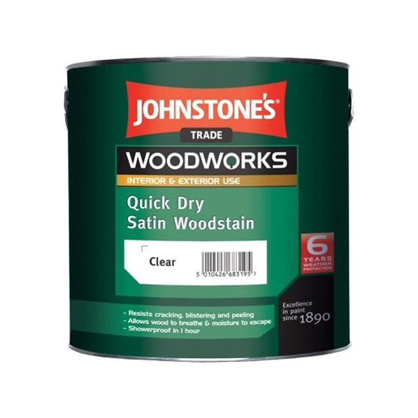 фото Лак johnstone's quick dry satin woodstain красное дерево 2,5 л johnstones