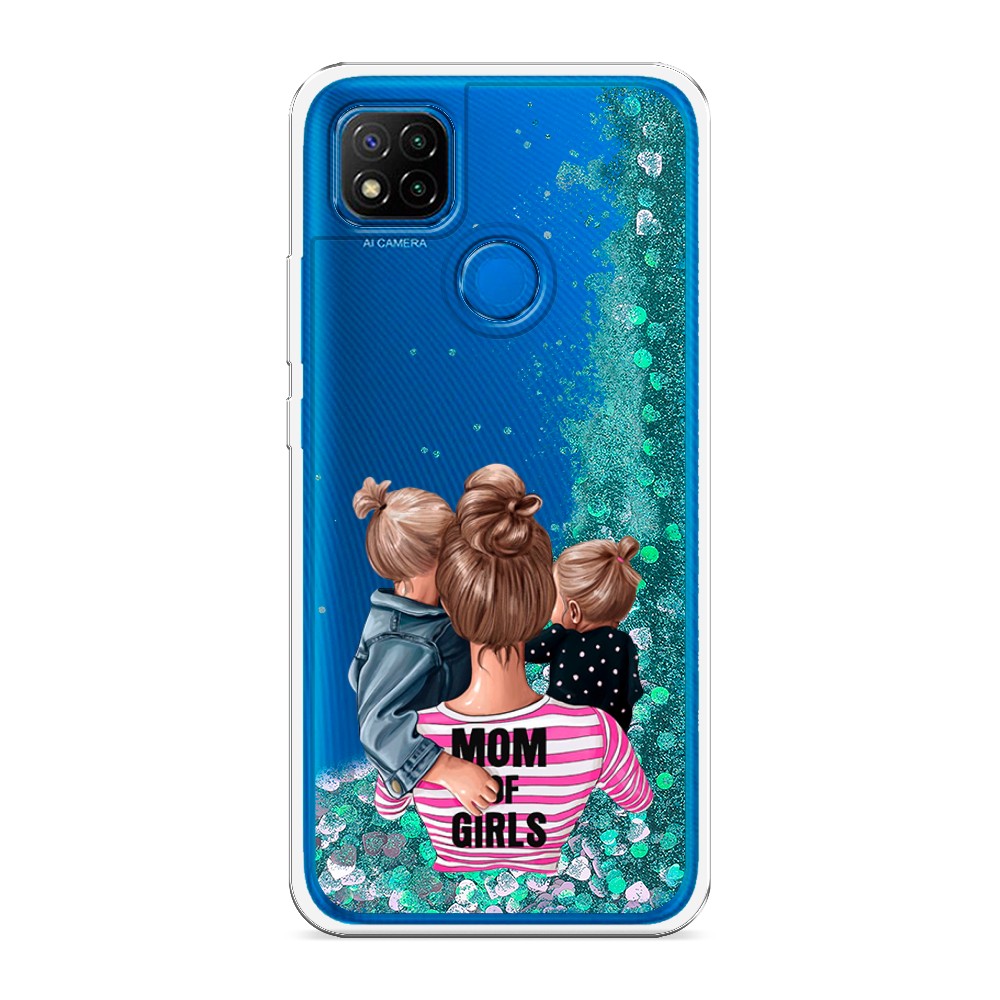

Жидкий чехол с блестками "Mom of Girls" на Xiaomi Redmi 9C