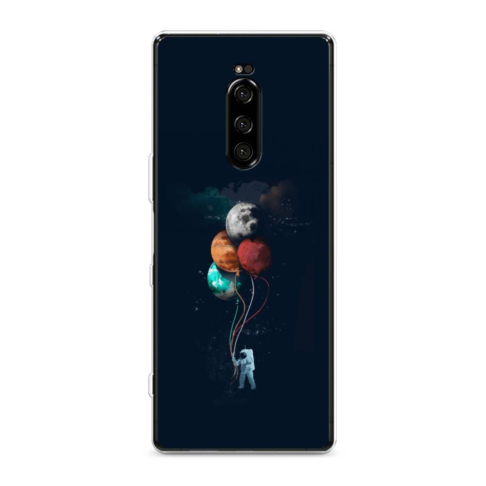 

Чехол на Sony Xperia XZ4 "Космонавт с шариками", Разноцветный, 53850-4