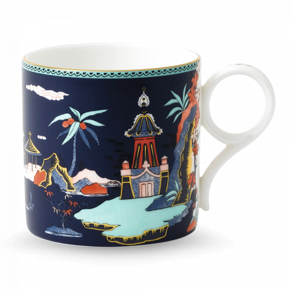 Кружка Пагода WEDGWOOD Wonderlust 300 мл костяной фарфор синий 11370₽