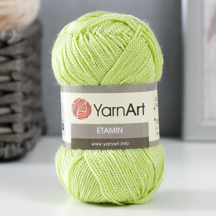 

Пряжа "Etamin" 100% акрил 180м/30гр (452-А св. зеленый)