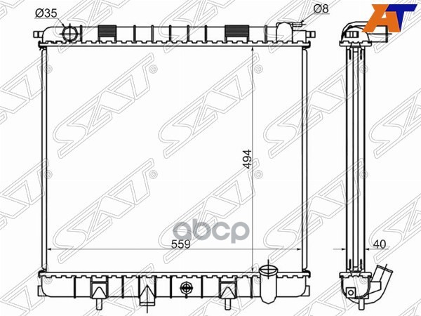 

SAT Радиатор LAND ROVER RANGE ROVER NEW 4.0/4.6 94-98