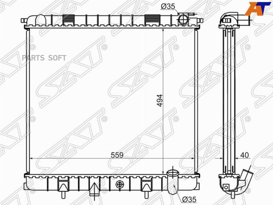 

Радиатор Land Rover Range Rover (New) 4.0/4.6 98-02 Sat арт. LR0003-98