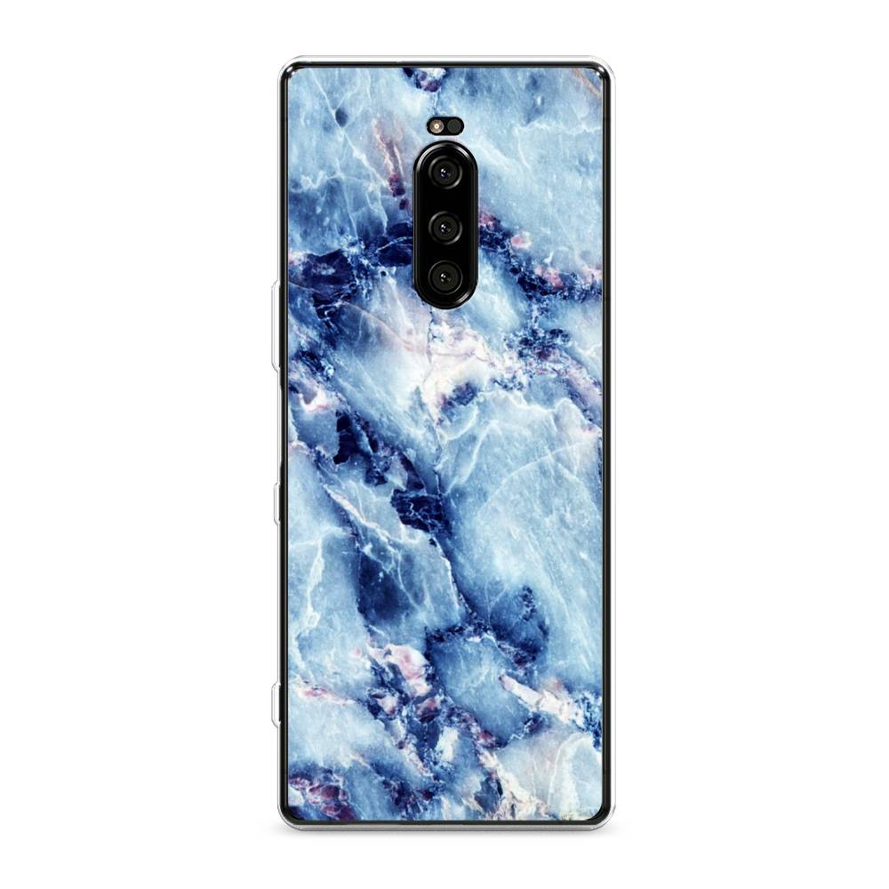 

Чехол на Sony Xperia XZ4 "Мрамор с синими прожилками", Синий, 53850-3