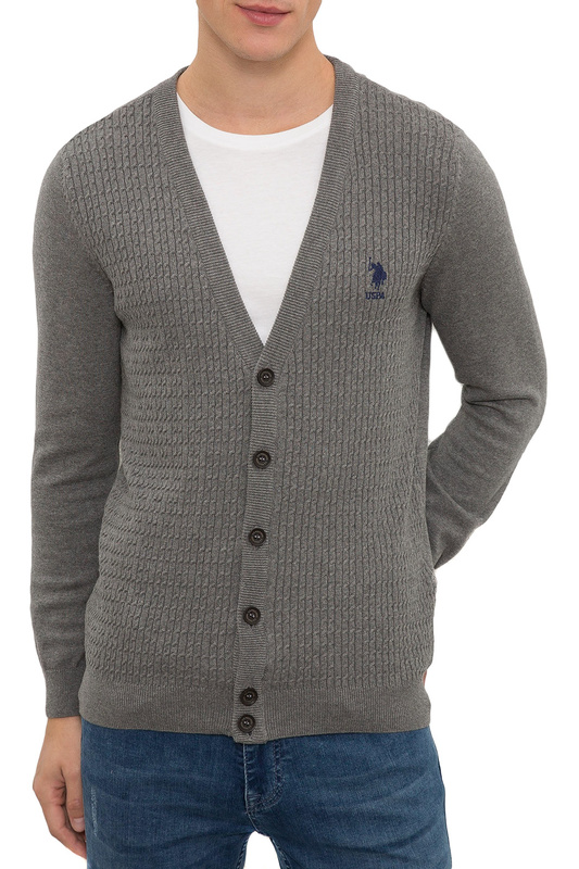 

Кардиган мужской G081GL0TH0Grover-SK20 U.S. POLO Assn. серый M, G081GL0TH0Grover-SK20