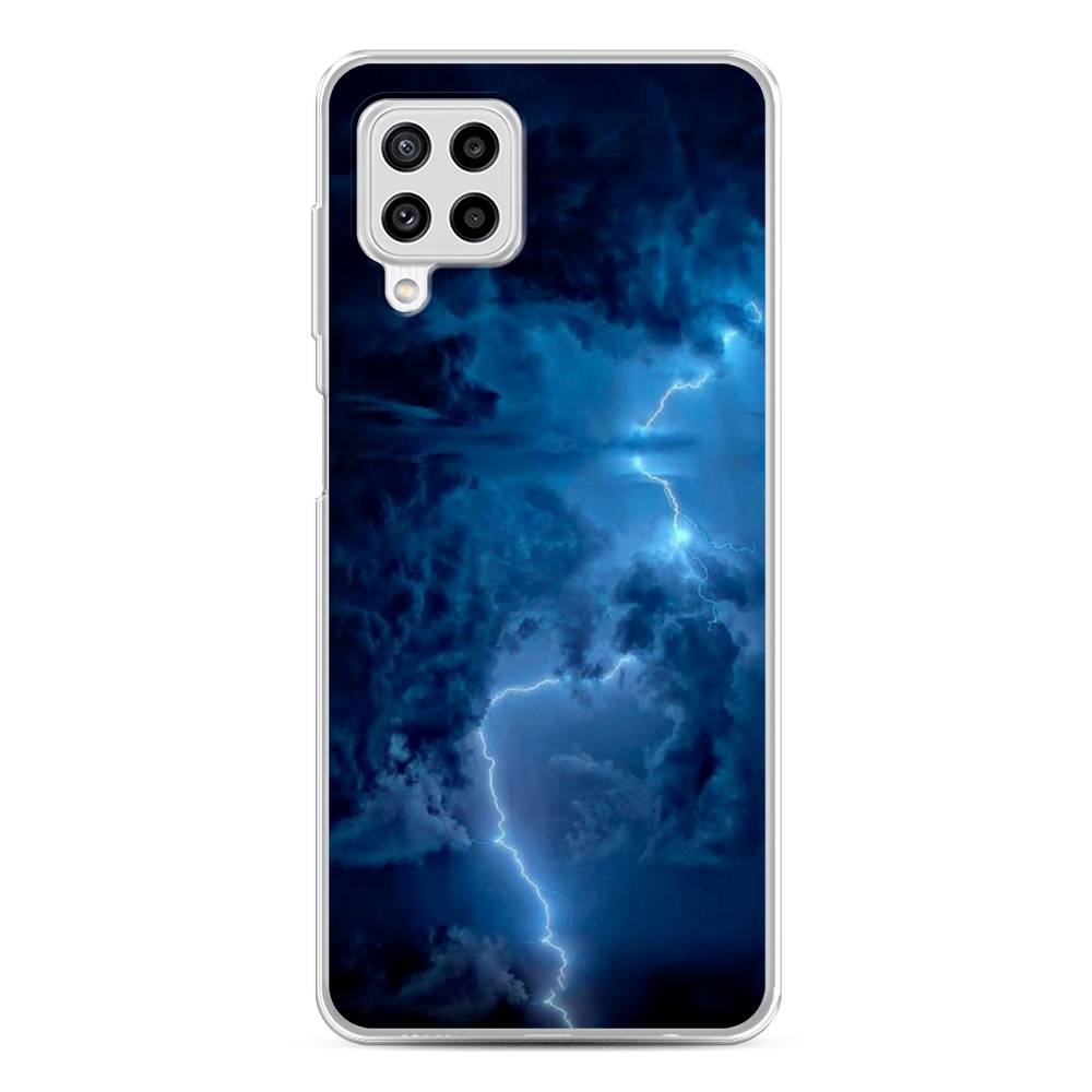 

Чехол Awog на Samsung Galaxy M22 / Самсунг M22 "Молния", Синий, 2103450-4
