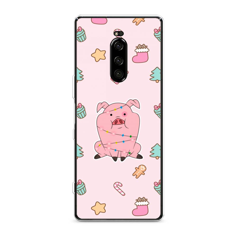 

Чехол на Sony Xperia XZ4 "Розовая свинка", Розовый;зеленый, 53850-5