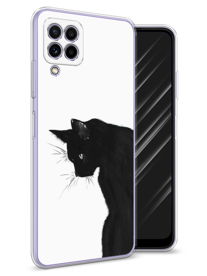 

Чехол Awog на Samsung Galaxy M22 / Самсунг M22 "Black cat", Черный;белый, 2103450-1