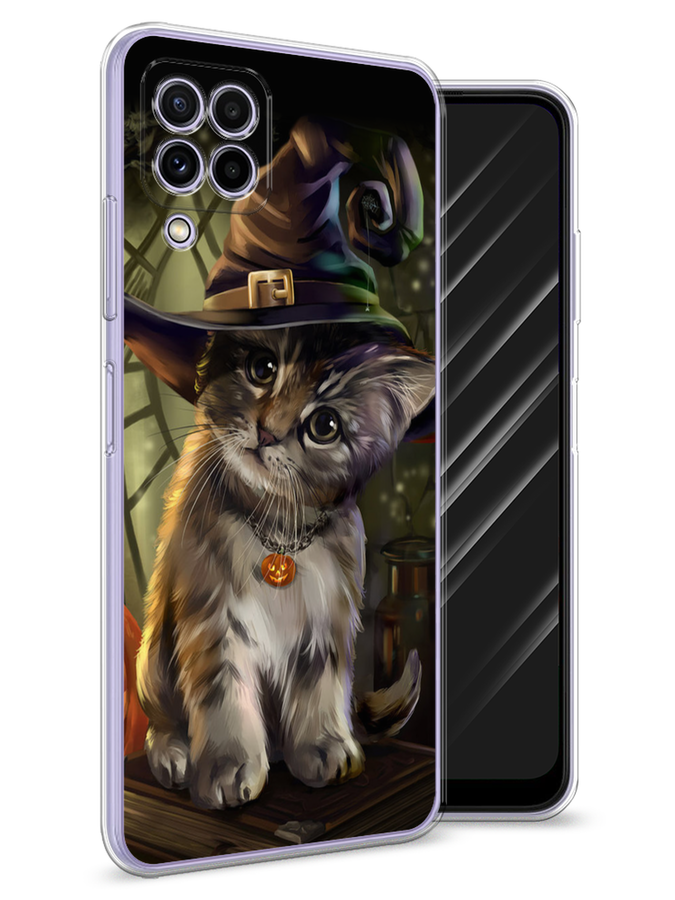 

Чехол Awog на Samsung Galaxy M22 / Самсунг M22 "Кот на Хэллоуин", Зеленый;серый, 2103450-2