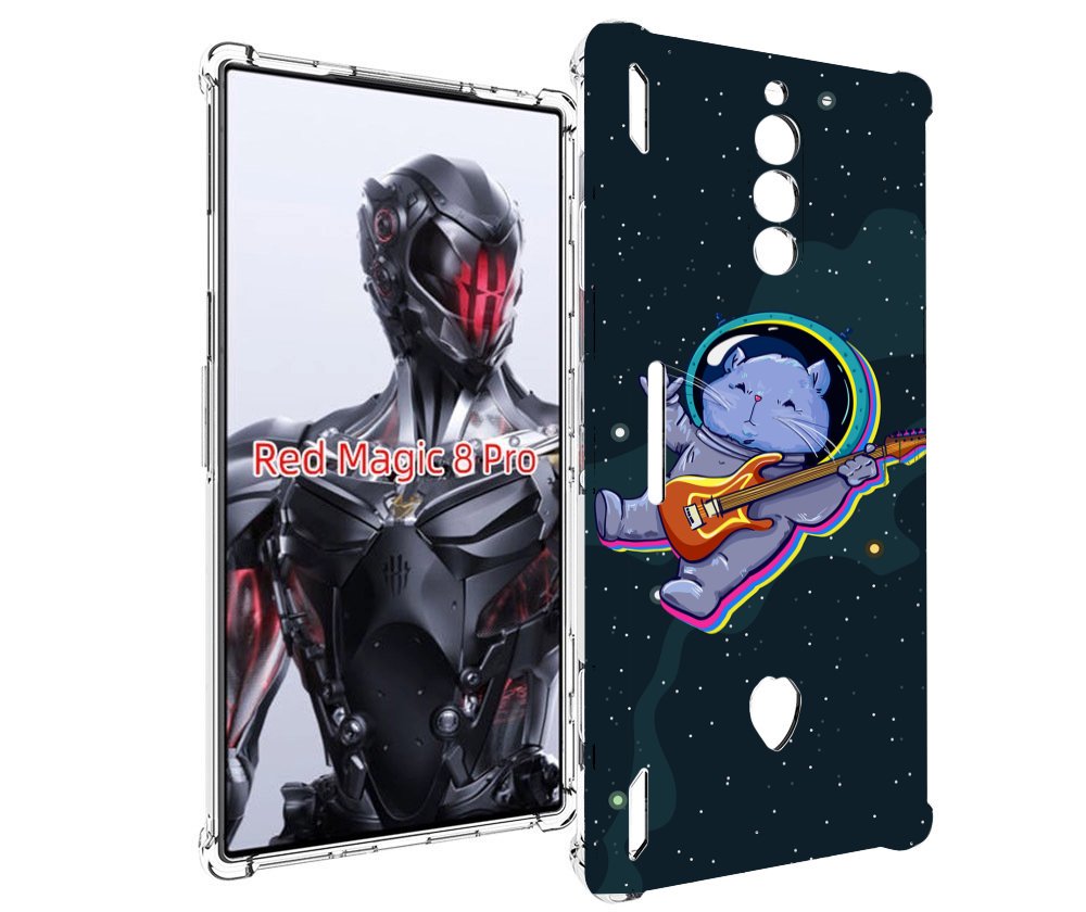 Чехол MyPads крутой-хомяк-в-космосе для ZTE Nubia Red Magic 8 Pro / Red Magic 8 Pro Plus