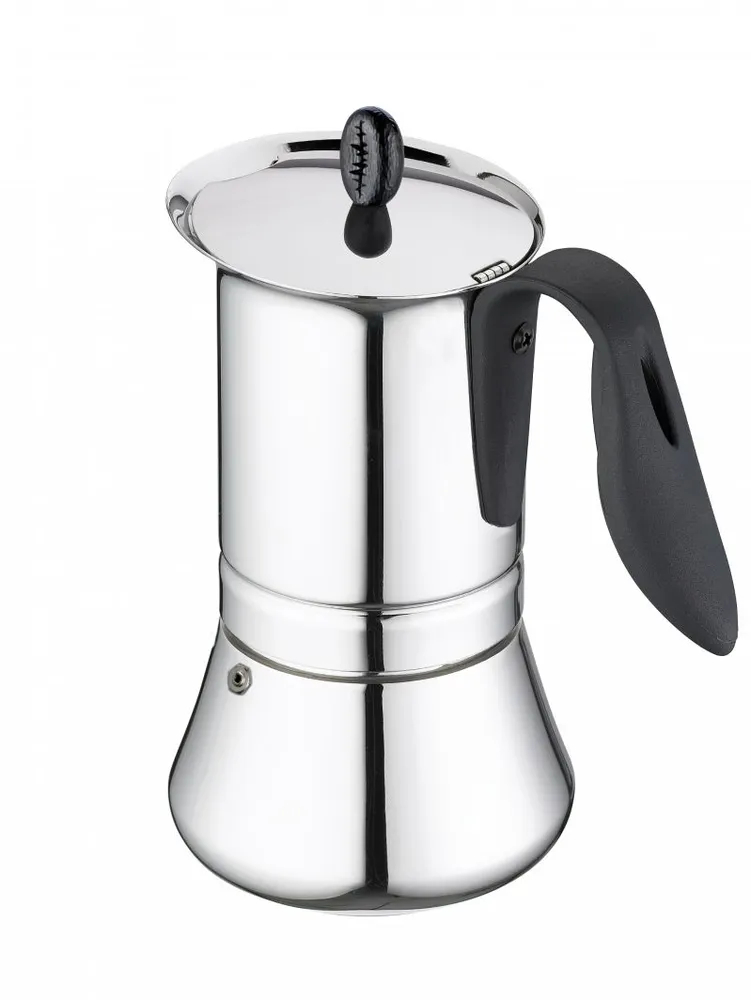 

Кофеварка гейзерная G.A.T. LADY INDUCTION 113204 200мл, на 4 чашки, из нержавеющей стали,, Серебристый