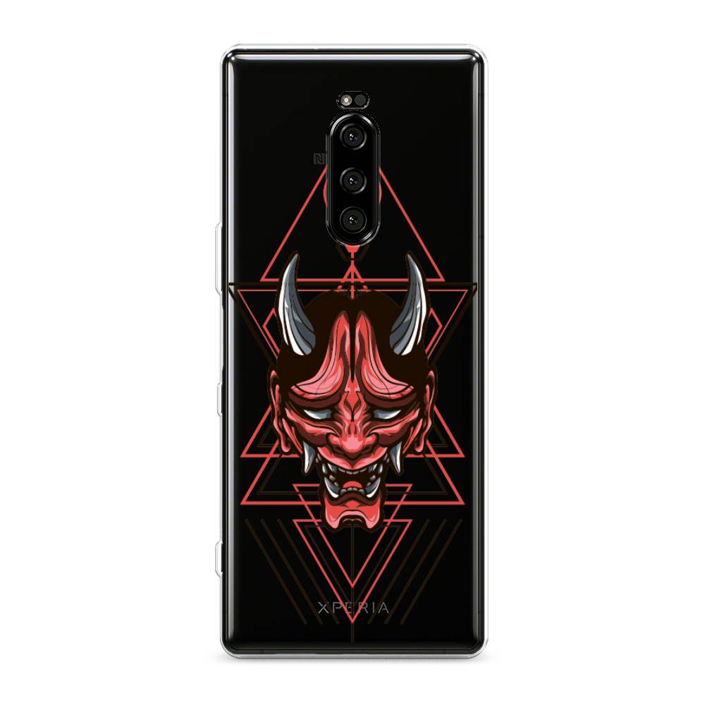 

Чехол на Sony Xperia XZ4 "Hanya Oni mask", Серый;красный;черный, 53850-4