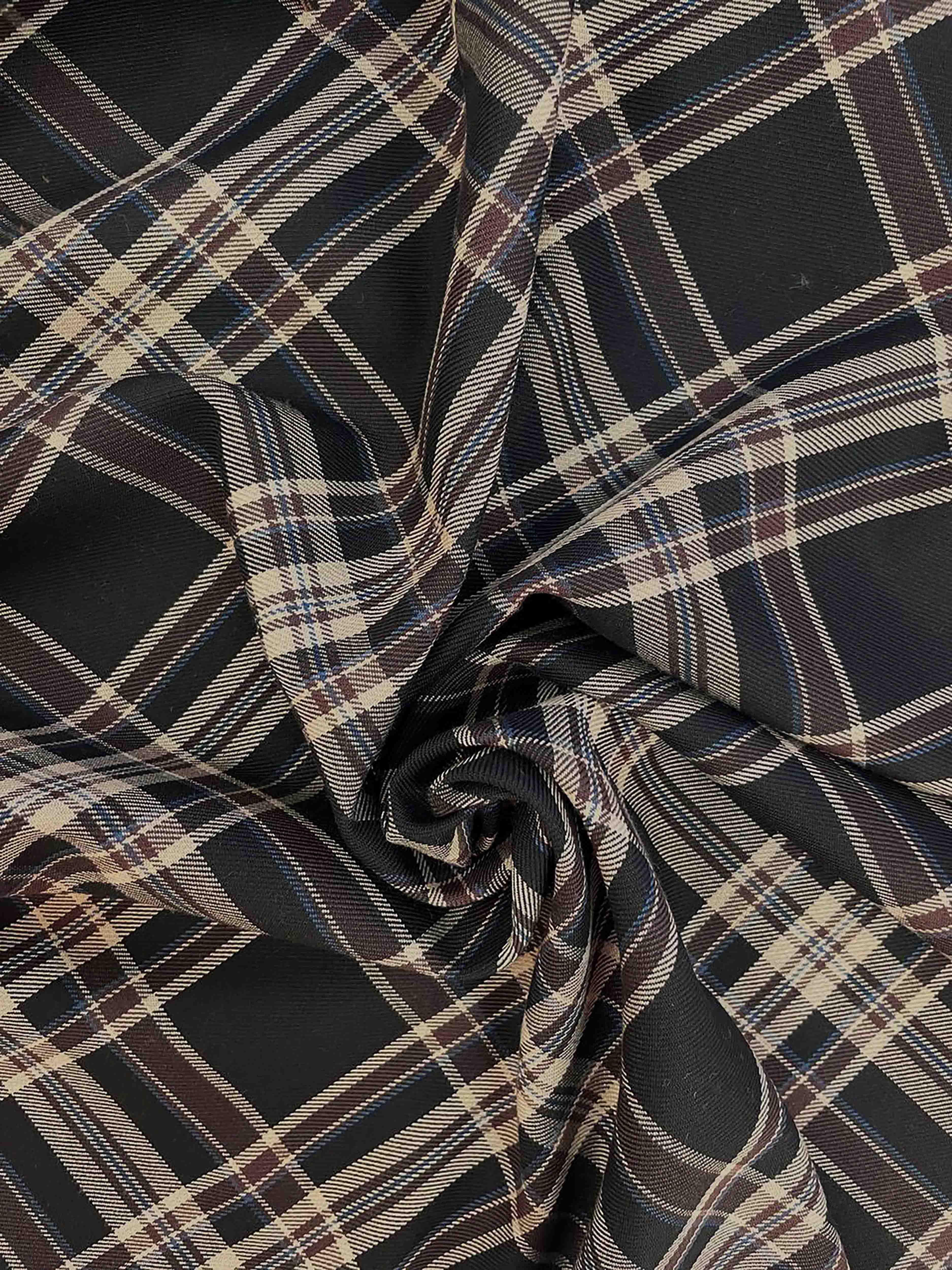 

Ткань, Ткани, что надо! - Шотландка - К19-999-2 отрез 200*145см, Черный